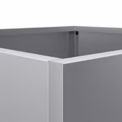 vidaXL Planter Raised Garden Bed Plant Pot Flower Pot Grey Weathering Steel - silver grey, 49 x 47 x 46 cm/ 2 pcs - Additional view 8