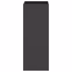 vidaXL Planter Raised Garden Bed Plant Pot Flower Pot Grey Weathering Steel - black, 32 x 27.5 x 75 cm/ 1 pcs - Additional view 4