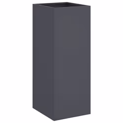 vidaXL Planter Raised Garden Bed Plant Pot Flower Pot Grey Weathering Steel - anthracite, 32 x 27.5 x 75 cm/ 1 pcs