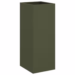 vidaXL Planter Raised Garden Bed Plant Pot Flower Pot Grey Weathering Steel - green, 32 x 27.5 x 75 cm/ 1 pcs - Additional view 5