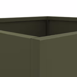 vidaXL Planter Raised Garden Bed Plant Pot Flower Pot Grey Weathering Steel - green, 32 x 27.5 x 75 cm/ 1 pcs - Additional view 7