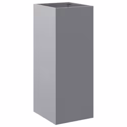 vidaXL Planter Raised Garden Bed Plant Pot Flower Pot Grey Weathering Steel - silver grey, 32 x 27.5 x 75 cm/ 1 pcs - Additional view 5
