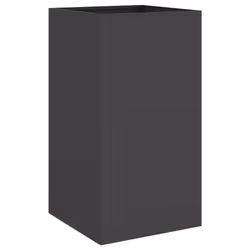 vidaXL Planter Raised Garden Bed Plant Pot Flower Pot Grey Weathering Steel - black, 42 x 38 x 75 cm/ 1 pcs - Additional view 5