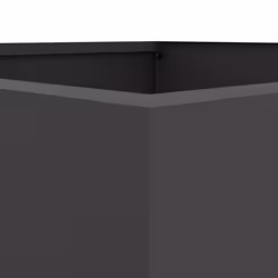 vidaXL Planter Raised Garden Bed Plant Pot Flower Pot Grey Weathering Steel - black, 42 x 38 x 75 cm/ 1 pcs - Additional view 7