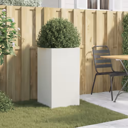 vidaXL Planter Raised Garden Bed Plant Pot Flower Pot Grey Weathering Steel - white, 42 x 38 x 75 cm/ 1 pcs - Additional view 2