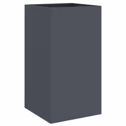 vidaXL Planter Raised Garden Bed Plant Pot Flower Pot Grey Weathering Steel - anthracite, 42 x 38 x 75 cm/ 1 pcs - Additional view 5