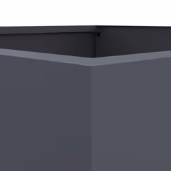 vidaXL Planter Raised Garden Bed Plant Pot Flower Pot Grey Weathering Steel - anthracite, 42 x 38 x 75 cm/ 1 pcs - Additional view 6