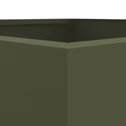 vidaXL Planter Raised Garden Bed Plant Pot Flower Pot Grey Weathering Steel - green, 42 x 38 x 75 cm/ 1 pcs - Additional view 6