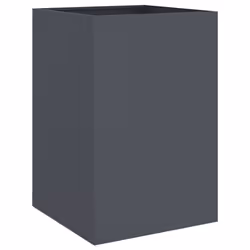 vidaXL Planter Raised Garden Bed Plant Pot Flower Pot Grey Weathering Steel - anthracite, 52 x 48 x 75 cm/ 1 pcs - Additional view 5