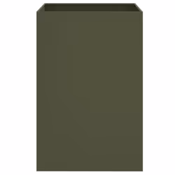 vidaXL Planter Raised Garden Bed Plant Pot Flower Pot Grey Weathering Steel - green, 52 x 48 x 75 cm/ 1 pcs - Additional view 4