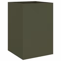 vidaXL Planter Raised Garden Bed Plant Pot Flower Pot Grey Weathering Steel - green, 52 x 48 x 75 cm/ 1 pcs - Additional view 6