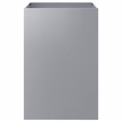 vidaXL Planter Raised Garden Bed Plant Pot Flower Pot Grey Weathering Steel - silver grey, 52 x 48 x 75 cm/ 1 pcs - Additional view 4