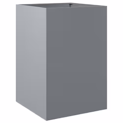 vidaXL Planter Raised Garden Bed Plant Pot Flower Pot Grey Weathering Steel - silver grey, 52 x 48 x 75 cm/ 1 pcs - Additional view 6