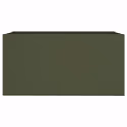 vidaXL Planter Raised Garden Bed Plant Pot Flower Pot Grey Weathering Steel - green, 62 x 30 x 29 cm/ 1 pcs - Additional view 4