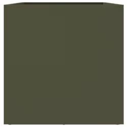 vidaXL Planter Raised Garden Bed Plant Pot Flower Pot Grey Weathering Steel - green, 62 x 30 x 29 cm/ 1 pcs - Additional view 5