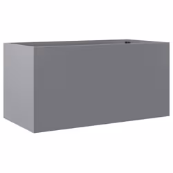 vidaXL Planter Raised Garden Bed Plant Pot Flower Pot Grey Weathering Steel - silver grey, 62 x 30 x 29 cm/ 1 pcs - Additional view 6