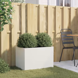 vidaXL Planter Raised Garden Bed Plant Pot Flower Pot Grey Weathering Steel - white, 62 x 40 x 39 cm/ 1 pcs - Additional view 2