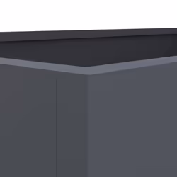vidaXL Planter Raised Garden Bed Plant Pot Flower Pot Grey Weathering Steel - anthracite, 62 x 40 x 39 cm/ 1 pcs - Additional view 7