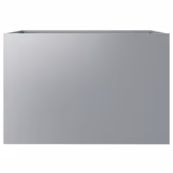 vidaXL Planter Raised Garden Bed Plant Pot Flower Pot Grey Weathering Steel - silver grey, 62 x 40 x 39 cm/ 1 pcs - Additional view 4