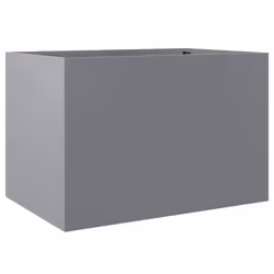 vidaXL Planter Raised Garden Bed Plant Pot Flower Pot Grey Weathering Steel - silver grey, 62 x 40 x 39 cm/ 1 pcs - Additional view 6