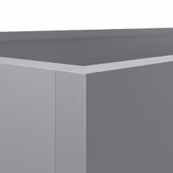vidaXL Planter Raised Garden Bed Plant Pot Flower Pot Grey Weathering Steel - silver grey, 62 x 40 x 39 cm/ 1 pcs - Additional view 7