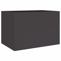 vidaXL Planter Raised Garden Bed Plant Pot Flower Pot Grey Weathering Steel - black, 62 x 47 x 46 cm/ 1 pcs - Additional view 6