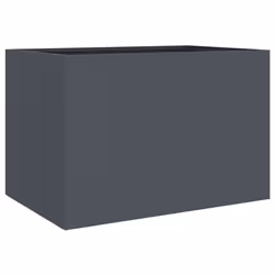 vidaXL Planter Raised Garden Bed Plant Pot Flower Pot Grey Weathering Steel - anthracite, 62 x 47 x 46 cm/ 1 pcs - Additional view 6