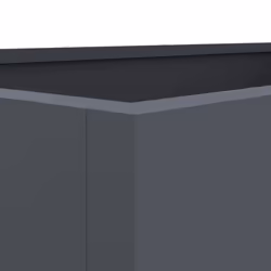 vidaXL Planter Raised Garden Bed Plant Pot Flower Pot Grey Weathering Steel - anthracite, 62 x 47 x 46 cm/ 1 pcs - Additional view 7