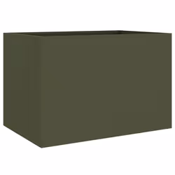 vidaXL Planter Raised Garden Bed Plant Pot Flower Pot Grey Weathering Steel - green, 62 x 47 x 46 cm/ 1 pcs - Additional view 6