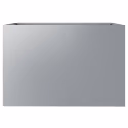 vidaXL Planter Raised Garden Bed Plant Pot Flower Pot Grey Weathering Steel - silver grey, 62 x 47 x 46 cm/ 1 pcs - Additional view 4