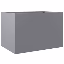 vidaXL Planter Raised Garden Bed Plant Pot Flower Pot Grey Weathering Steel - silver grey, 62 x 47 x 46 cm/ 1 pcs - Additional view 6