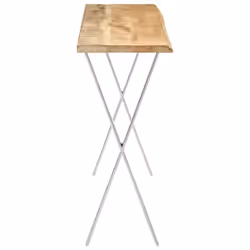 vidaXL Console Table with Live Edge Hallway Coffee Table End Table Solid Wood - silver