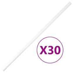 vidaXL Cable Trunkings with Clips Wire Cover Cable Management Cable Cover PVC - with clips, 30 pcs/ 20 mm 30 m