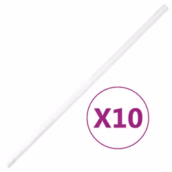 vidaXL Cable Trunkings with Clips Wire Cover Cable Management Cable Cover PVC - with clips, 10 pcs/ 25 mm 10 m