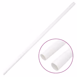 vidaXL Cable Trunkings with Clips Wire Cover Cable Management Cable Cover PVC - with clips, 10 pcs/ 25 mm 10 m