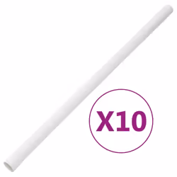 vidaXL Cable Trunkings with Clips Wire Cover Cable Management Cable Cover PVC - with clips, 10 pcs/ 30 mm 10 m
