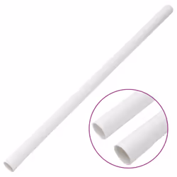 vidaXL Cable Trunkings with Clips Wire Cover Cable Management Cable Cover PVC - with clips, 10 pcs/ 30 mm 10 m