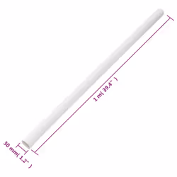 vidaXL Cable Trunkings with Clips Wire Cover Cable Management Cable Cover PVC - with clips, 10 pcs/ 30 mm 10 m