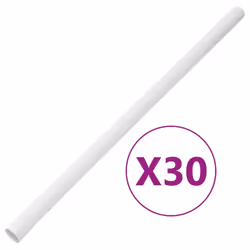vidaXL Cable Trunkings with Clips Wire Cover Cable Management Ã30 mm 30 m PVC