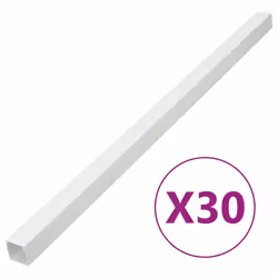 vidaXL Cable Trunking Wire Cover Cable Management Wire Hider Cable Cover PVC - Screwable, 30 pcs/ 50 x 25 mm 30 m