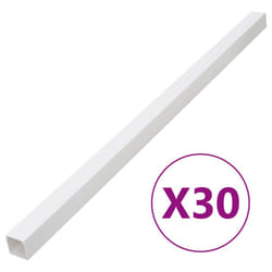 vidaXL Cable Trunking Wire Cover Cable Management Wire Hider Cable Cover PVC - Screwable, 30 pcs/ 50 x 25 mm 30 m