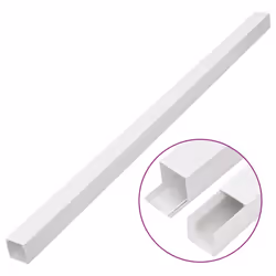 vidaXL Cable Trunking Wire Cover Cable Management Wire Hider Cable Cover PVC - Screwable, 30 pcs/ 50 x 25 mm 30 m