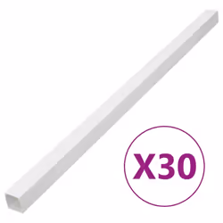 vidaXL Cable Trunking Wire Cover Cable Management Wire Hider Cable Cover PVC - Screwable, 30 pcs/ 100 x 60 mm 30 m