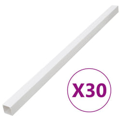 vidaXL Cable Trunking Wire Cover Cable Management Wire Hider Cable Cover PVC - Screwable, 30 pcs/ 100 x 60 mm 30 m