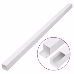 vidaXL Cable Trunking Wire Cover Cable Management Wire Hider Cable Cover PVC - Screwable, 30 pcs/ 100 x 60 mm 30 m