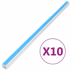 vidaXL Cable Trunking Wire Cover Cable Management Wire Hider Cable Cover PVC - Self-adhesive, 10 pcs/ 10 x 10 mm 10 m
