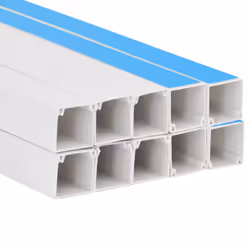 vidaXL Cable Trunking Wire Cover Cable Management Wire Hider Cable Cover PVC - Self-adhesive, 10 pcs/ 15 x 10 mm 10 m - Additional view 4