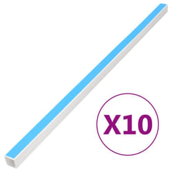 vidaXL Cable Trunking Wire Cover Cable Management Wire Hider Cable Cover PVC - Self-adhesive, 10 pcs/ 25 x 16 mm 10 m