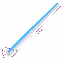 vidaXL Cable Trunking Wire Cover Cable Management Wire Hider Cable Cover PVC - Self-adhesive, 10 pcs/ 40 x 40 mm 10 m