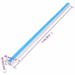 vidaXL Cable Trunking Wire Cover Cable Management Wire Hider Cable Cover PVC - Self-adhesive, 30 pcs/ 30 x 20 mm 30 m
